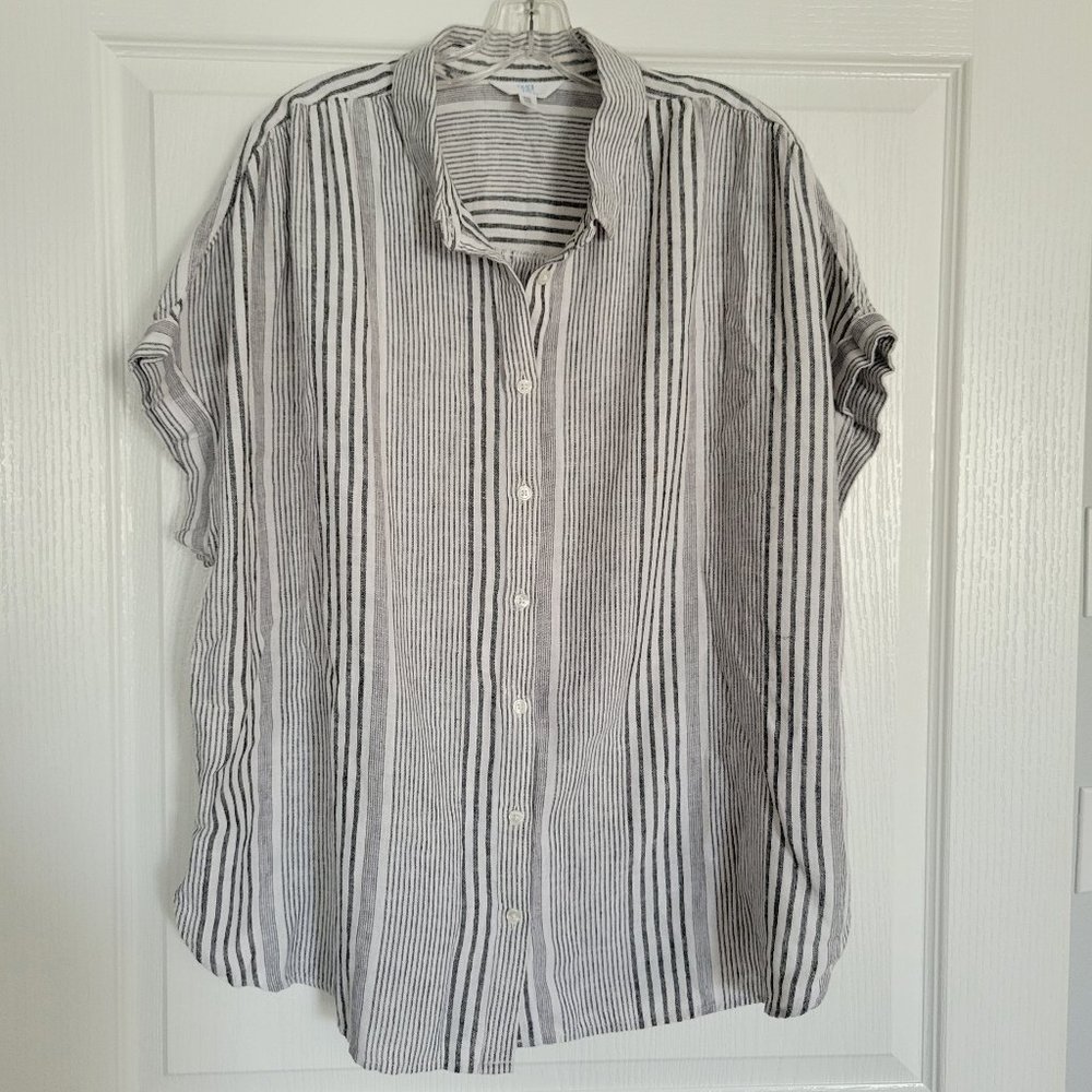 Linen Shirt, short/cap sleeve, Size XXL, never worn